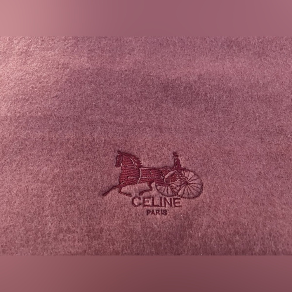 Celine Paris Red / Pink Full Blanket and Box